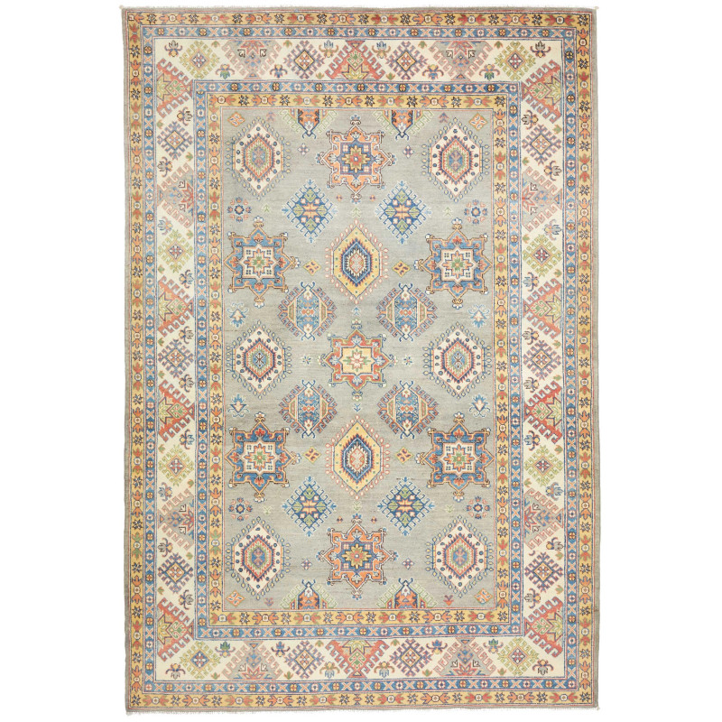 Rug Kazak Co 197x296 Grey-green Multicolor