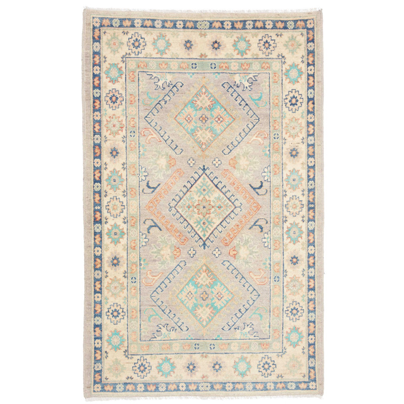 Rug Kazak Co 98x161 Lavender Grey Blue And Crea