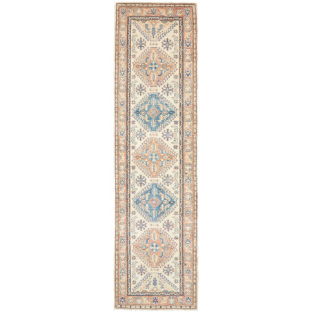 Rug Kazak Co 77x292 Cream Blue