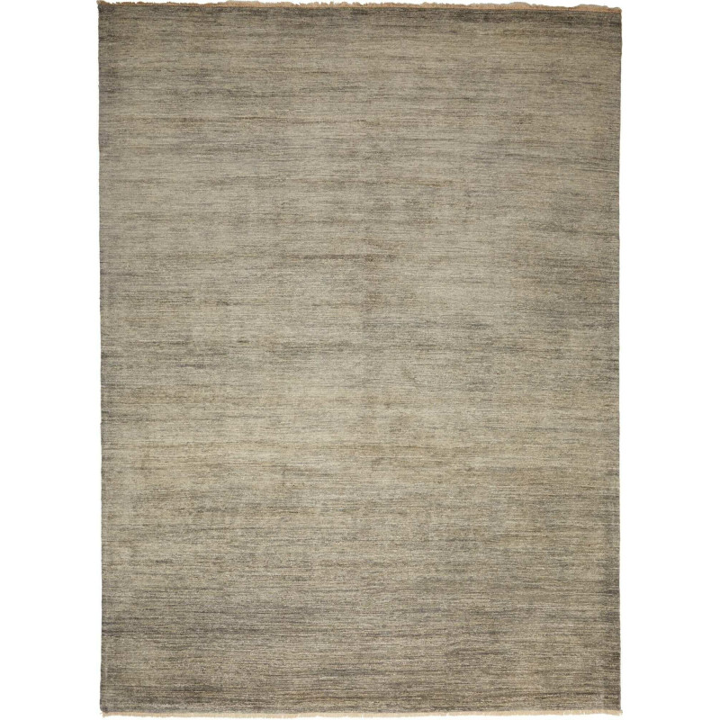 Tappeto Shayan Pakistan Tinta Unita Grigio Sabbia 152x204 Cm