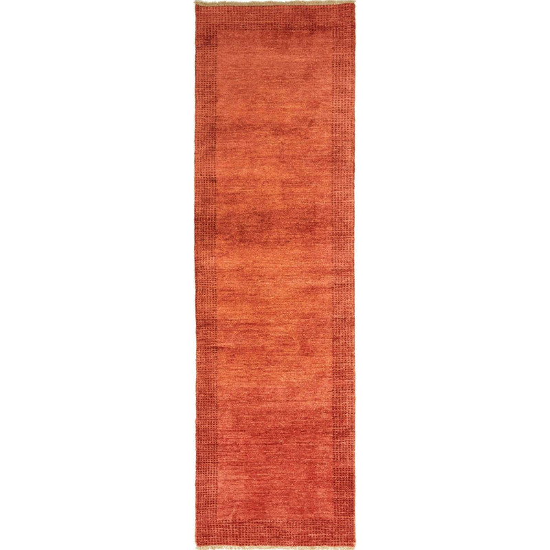 Tappeto Shayan Pakistan Geometrico Arancio Terracota 78x203