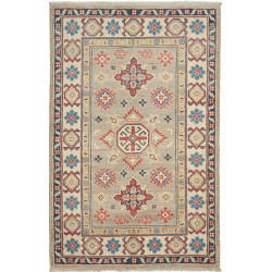 Tappeto Kazak Afghanistan Astratto Beige Rosso 83x125 Cm