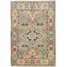 Tappeto Kazak Afghanistan Geometrico Beige Blu 63x91 Cm