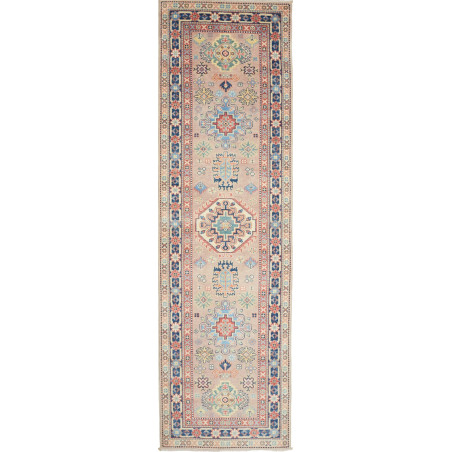 Rug Kazak Afghanistan 81x287 Beige Blue