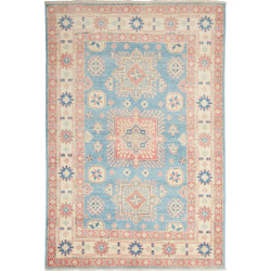 Rug Kazak Afghanistan 122x182 Cerulean Blue Cre