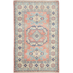 Rug Kazak Afghanistan 81x122 Coral Blue