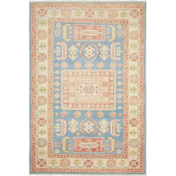 Rug Kazak Afghanistan 98x134 Light Blue Cream