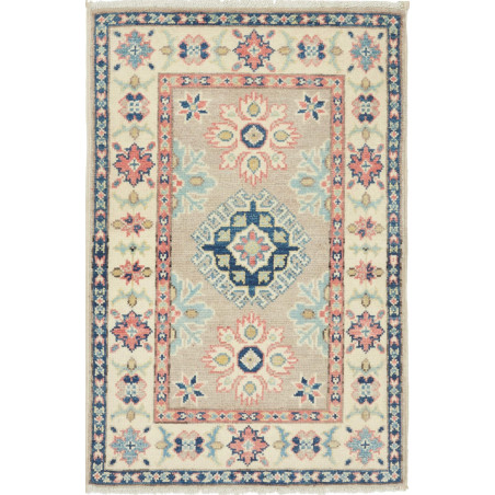 Rug Kazak Afghanistan 58x90 Beige Blue