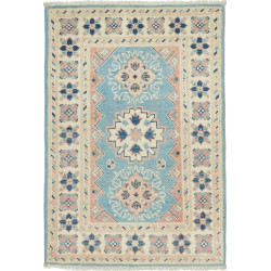 Rug Kazak Afghanistan 63x92 Light Blue Cream