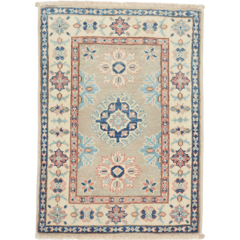 Rug Kazak Afghanistan 62x86 Beige Blue