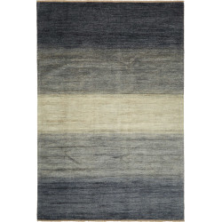 Tappeto Shayan Pakistan Astratto Blu Grigio Beige 198x299 Cm