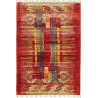 Tappeto Siva Pakistan Geometrico Rosso Ocra 94x150 Cm