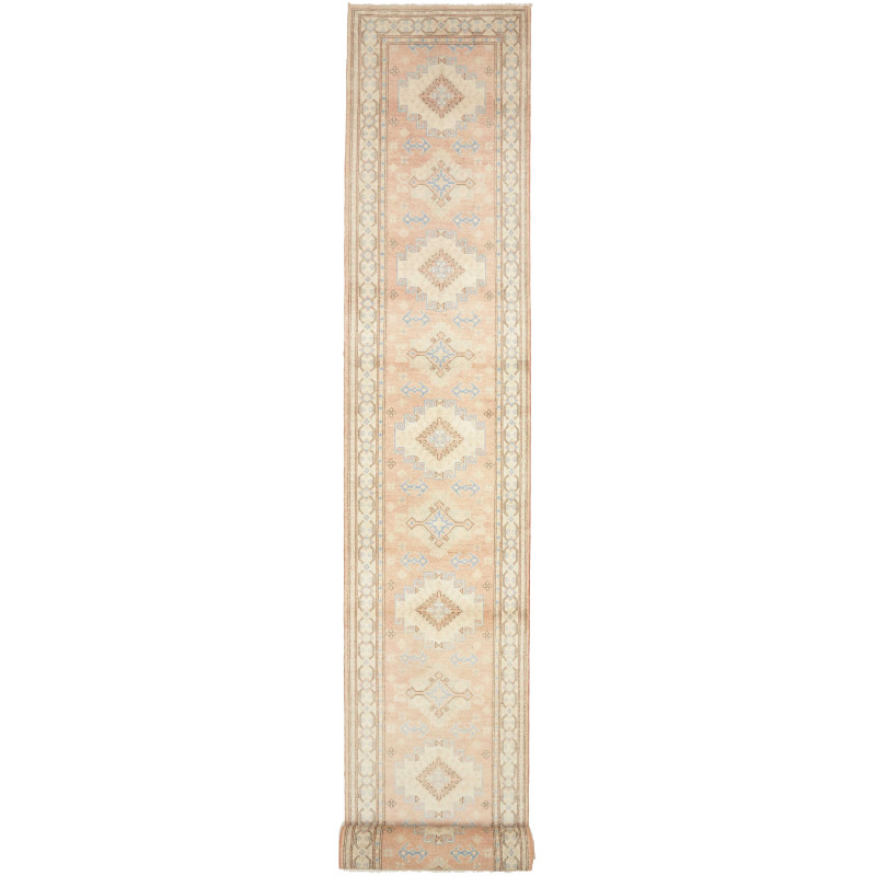 Rug Kazak Afghanistan 79x604 Peach Cream