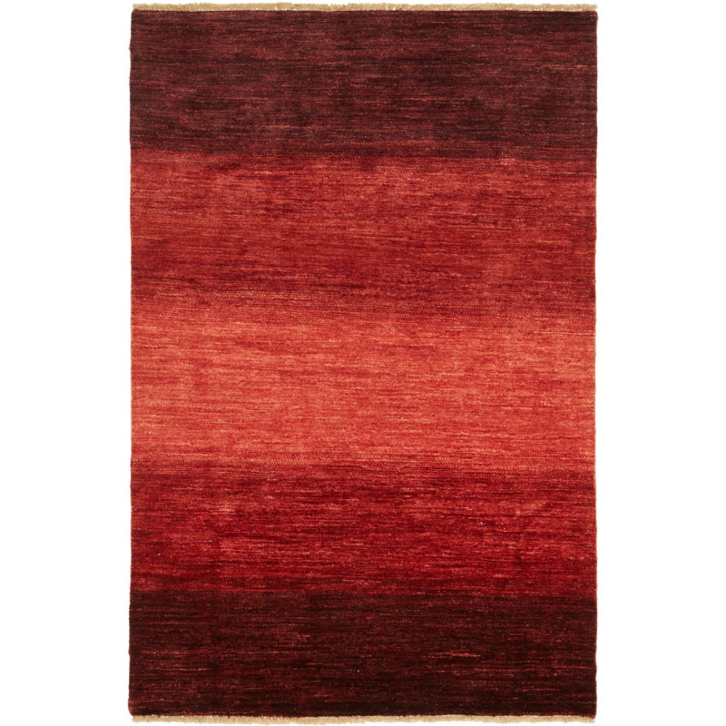 Tappeto Shayan Pakistan Astratto Rosso Bordeaux 123x188 Cm
