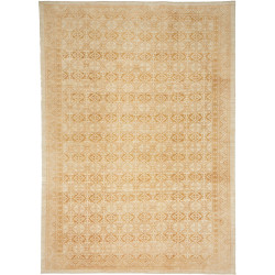 Tappeto Shayan Fine Pakistan Geometrico Crema Zafferano 206x