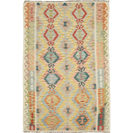 Tappeto Kilim Afghanistan Geometrico Multicolore Pastello Vi