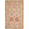 Tappeto Kilim Afghanistan Geometrico Terracotta Beige 120x18