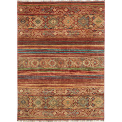 Tappeto Rubin Pakistan Astratto Rosso Beige 170x230 Cm