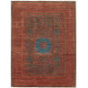 Tappeto Mamlouk Pakistan Medaglione Rosso Terracotta Blu Pet