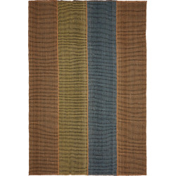 Tappeto Kilim Persia Geometrico Marrone Ocra Blu 201x302 Cm