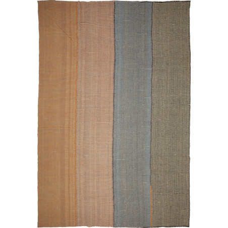 Tappeto Kilim Persia Astratto Marrone Blu 222x328 Cm