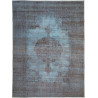 Tappeto Vintage Persia Medaglione Celeste Marrone 240x325 Cm