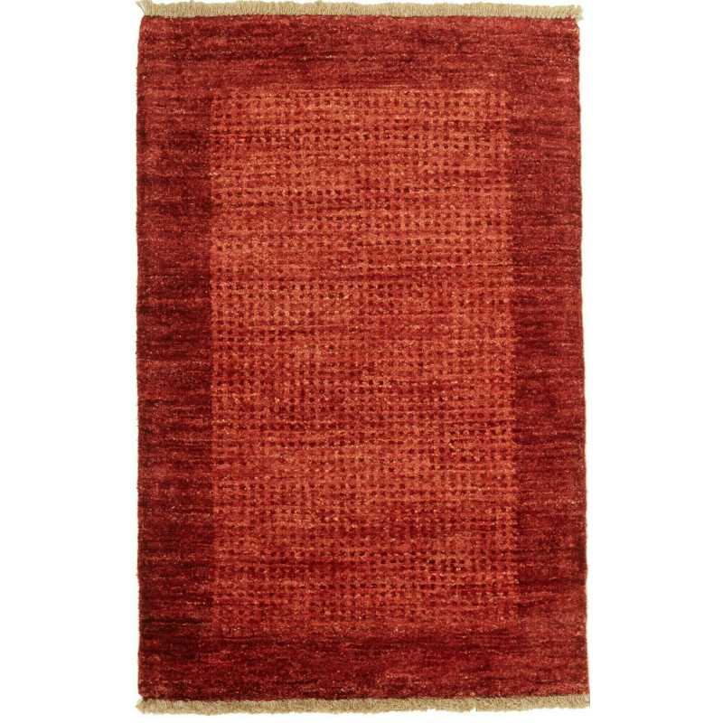 Tappeto Shayan Pakistan Geometrico Rosso Mattone Arancio 58x