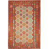 Tappeto Kilim Afghanistan Geometrico Rosso Policromo 201x297