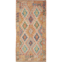 Tappeto Kilim Afghanistan Astratto Multicolore Pastello 100x