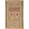Tappeto Kilim Afghanistan Geometrico Multicolore Abrash 118x