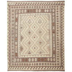 Tappeto Kilim Afghanistan Geometrico Beige Marrone 164x201 C