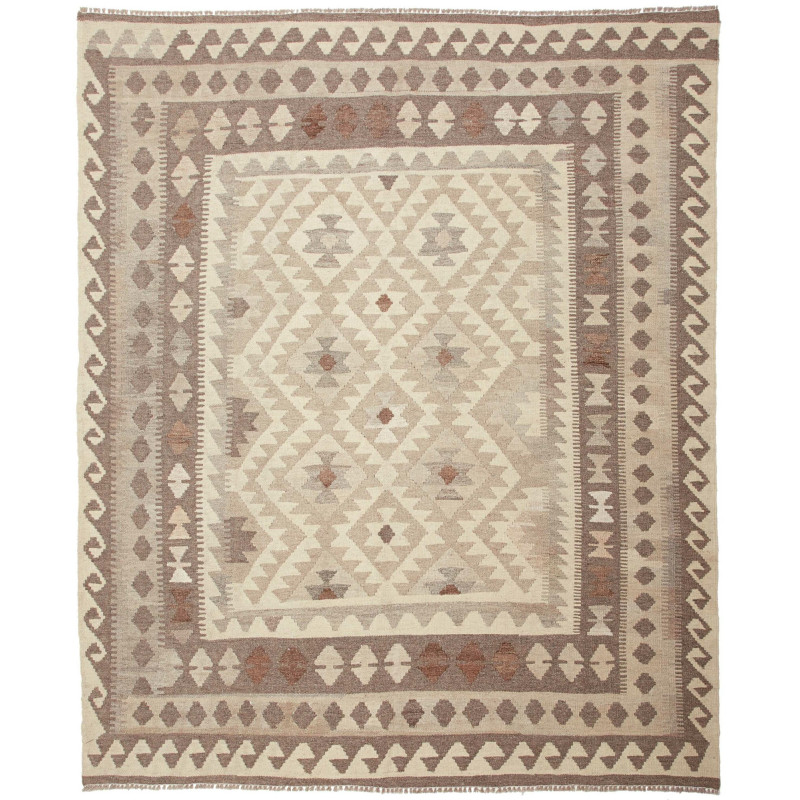 Tappeto Kilim Afghanistan Geometrico Beige Marrone 164x201 C