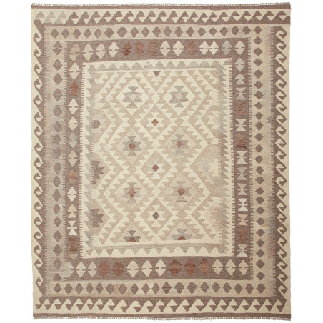 Tappeto Kilim Afghanistan Geometrico Beige Marrone 164x201 C