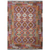 Tappeto Kilim Afghanistan Geometrico Multicolore Vibrante 15