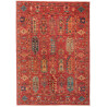 Tappeto Tribal Pakistan Astratto Rosso Profondo Turchese 127