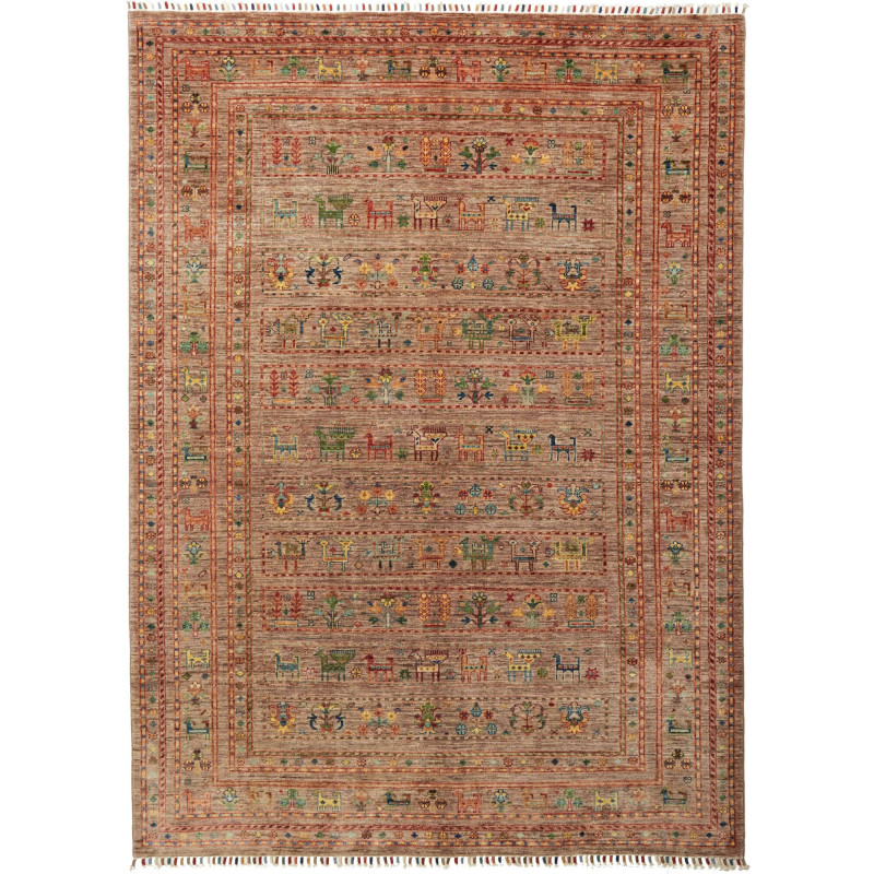 Tappeto Rubin Pakistan Astratto Marrone Multicolore 173x236