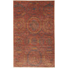 Tappeto Mamlouk Pakistan Medaglione Rosso Mattone Blu Petrol