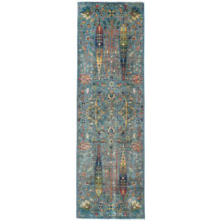 Tappeto Shahi Fine Pakistan Floreale Petrolio Multicolore 77