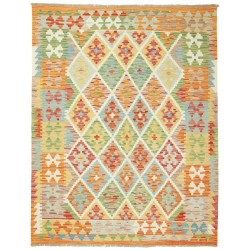 Tappeto Kilim Afghanistan Astratto Multicolore Vivace 147x19