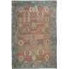 Tappeto Kilim Afghanistan Geometrico Azzurro Terracotta 402x