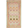 Tappeto Kilim Afghanistan Astratto Multicolore Pastello 107x