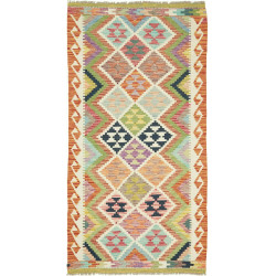 Tappeto Kilim Afghanistan Geometrico Multicolore Vivace 100x